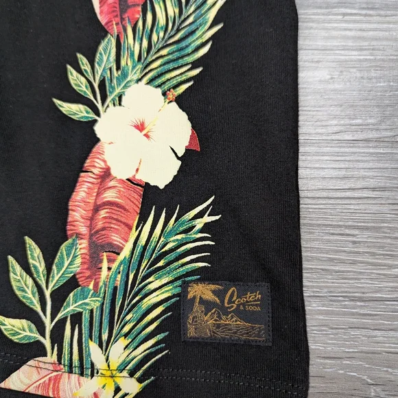 Scotch & Soda Kids Button Up Aloha Shirt Hawaiian Camp Shirt Boys Size 10 / 140 - Picture 2 of 8